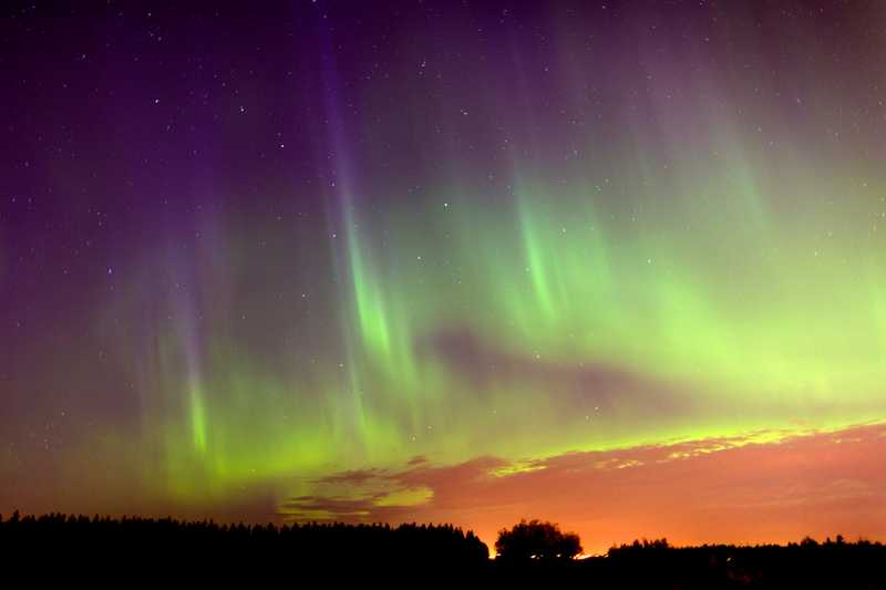 The Canadian Northern Lights in northwestern Canada